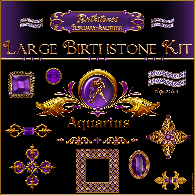 Birthstone Bling!: February/Amethyst LG Birthstone Kit (CU4CU) - Click Image to Close