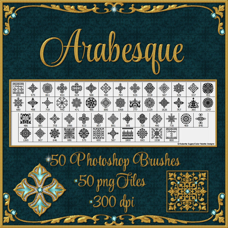 Arabesque PS Brushes & PNG Files Pack (CU4CU) - Click Image to Close