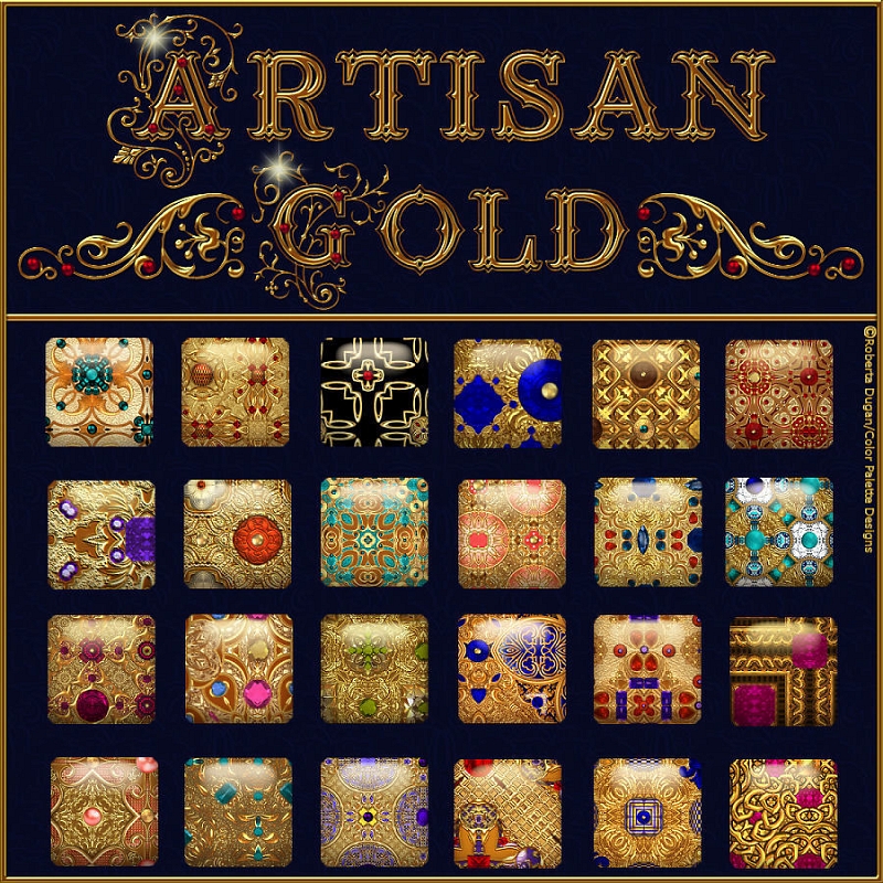 Artisan Gold PS Layer Styles (CU4CU) - Click Image to Close