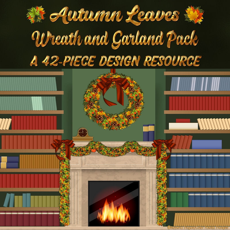 Autumn Leaves, Wreath & Garland Pack (CU4CU) - Click Image to Close