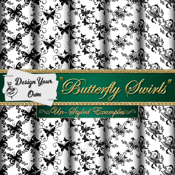 Butterfly Swirls Seamless Overlay Templates (CU4CU) - Click Image to Close
