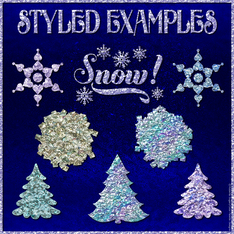 BLING! GLAMOUR GLITTER-Winter PS Layer Styles (CU4CU) - Click Image to Close