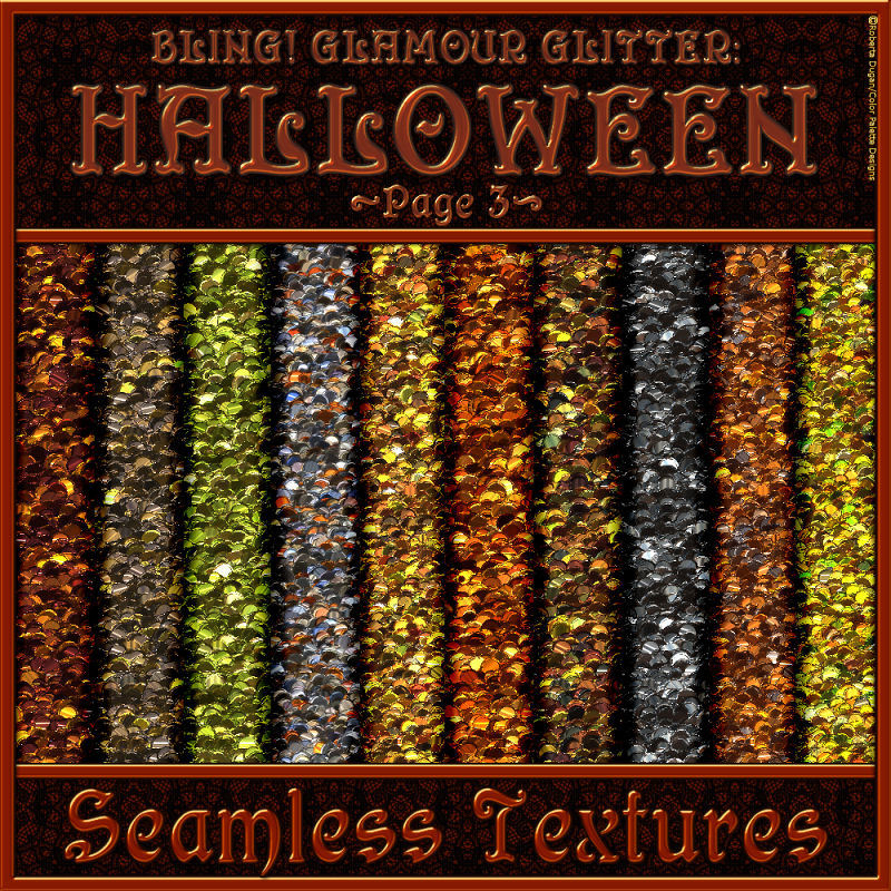 BLING! Glamour Halloween Glitter Textures & PS Patterns (CU4CU) - Click Image to Close
