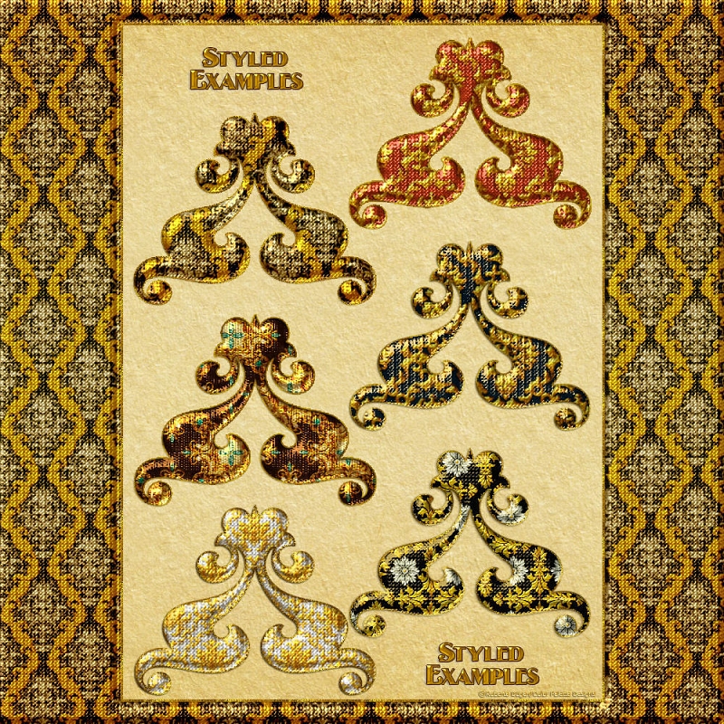 Bling! Ornamental PS Layer Styles (CU4CU) - Click Image to Close