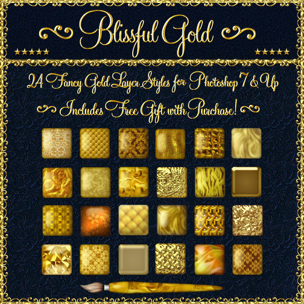Blissful Gold Layer PS Styles (CU4CU) - Click Image to Close