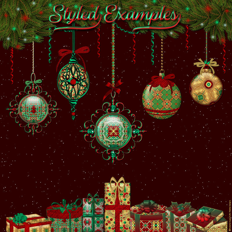 Christmas Artisan Gems PS Layer Styles (CU4CU) - Click Image to Close
