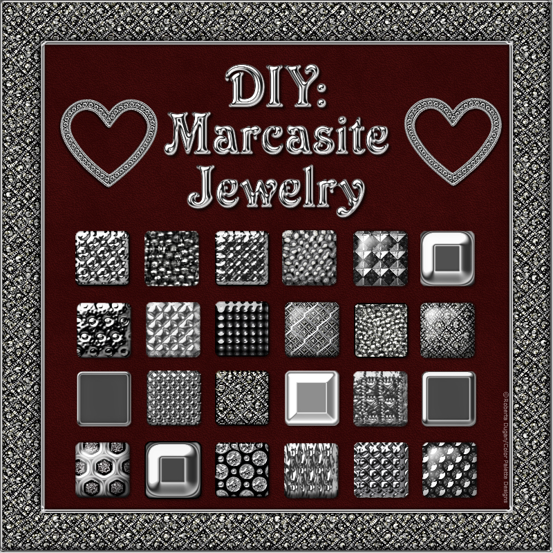 DIY: Marcasite Jewelry PS Styles & PNG Shapes Kit (CU4CU) - Click Image to Close
