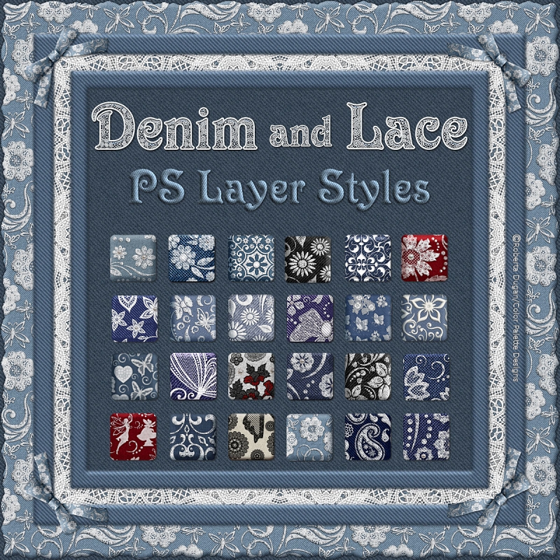 Denim and Lace PS Layer Styles (CU4CU) - Click Image to Close