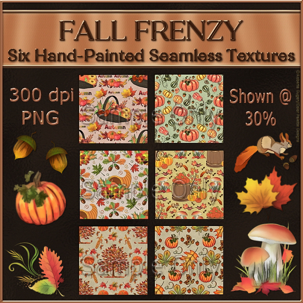 Fall Frenzy Seamless Texture Pack (CU4CU) - Click Image to Close