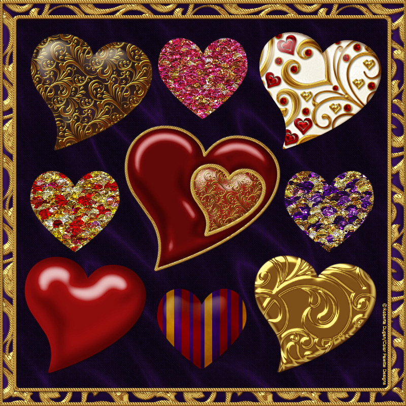 Gilded Romance PS Layer Styles (CU4CU) - Click Image to Close