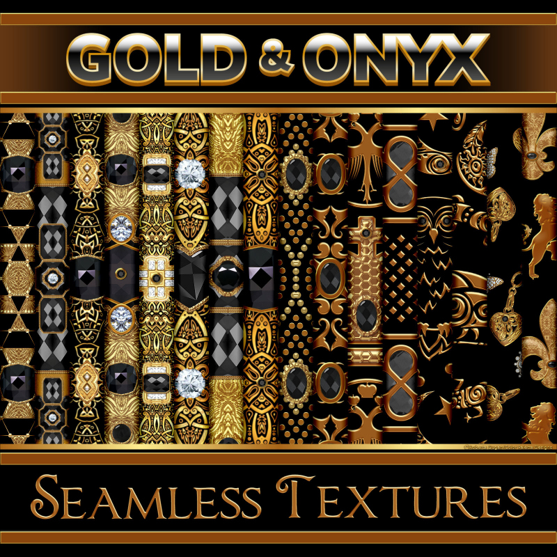 Gold and Onyx Seamless Textures (FS, CU4CU) - Click Image to Close