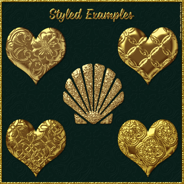 Bling! GOLD ORNATE Set#02 PS Styles (CU4CU) - Click Image to Close