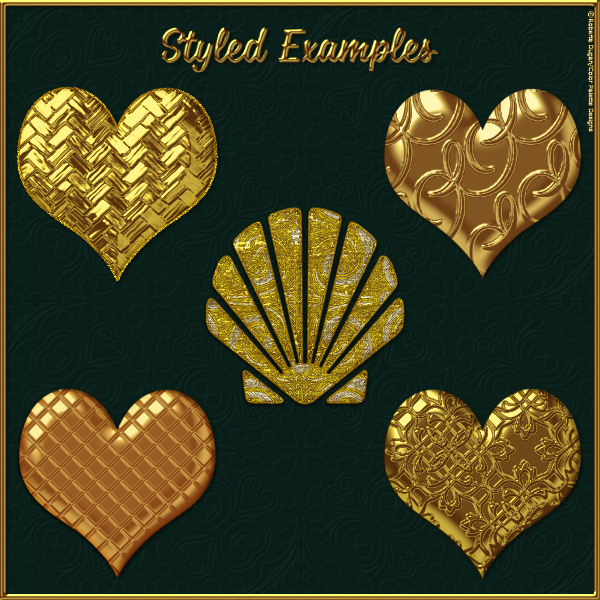 Bling! GOLD ORNATE Set#02 PS Styles (CU4CU) - Click Image to Close