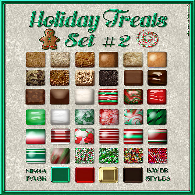Holiday Treats PS Styles Set 2 MEGAPACK (CU4CU) - Click Image to Close