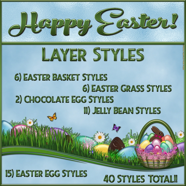 Happy Easter PS Layer Styles Mega Pack (CU4CU) - Click Image to Close