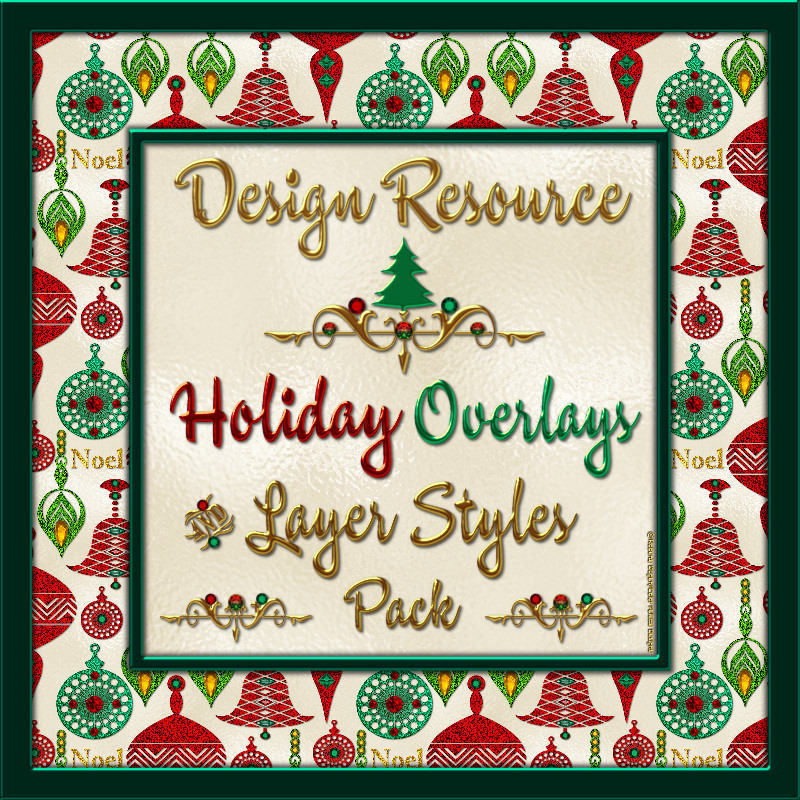 Holiday Seamless Overlays & PS Layer Styles Pack (CU4CU) - Click Image to Close