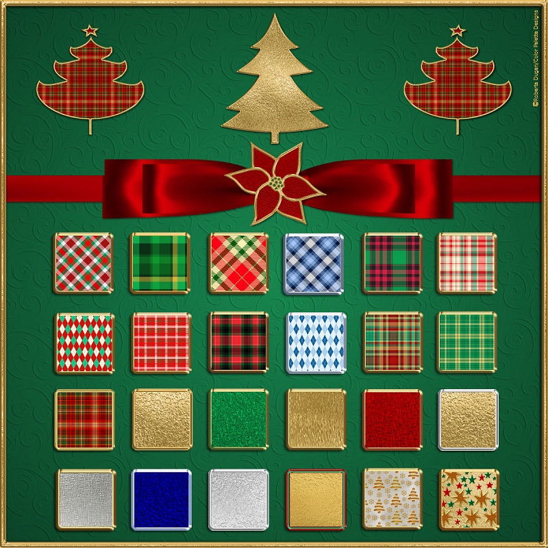 Holiday Plaid & Foil PS Layer Styles (CU4CU) - Click Image to Close