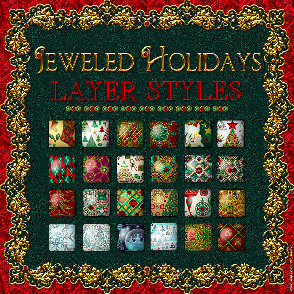 Jeweled Holidays PS Layer Styles (CU4CU) - Click Image to Close
