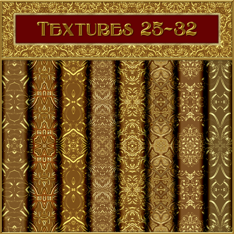 Ornamental Gold Seamless Textures & PS Patterns (CU4CU) - Click Image to Close