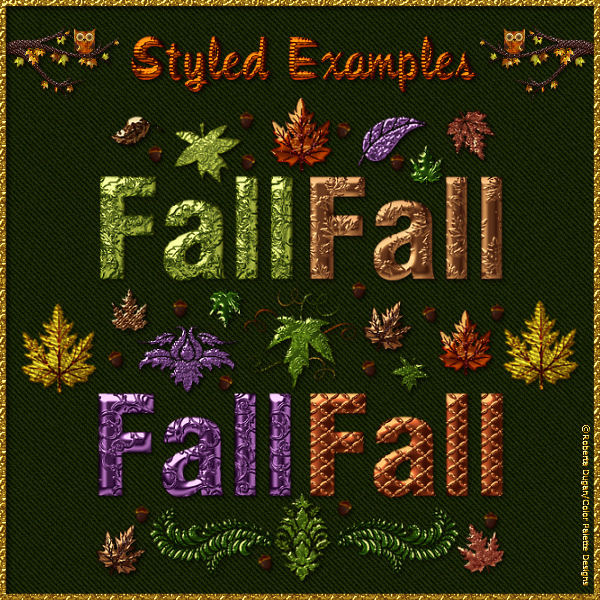 Ornately Autumn Metallic PS Styles (CU4CU) - Click Image to Close