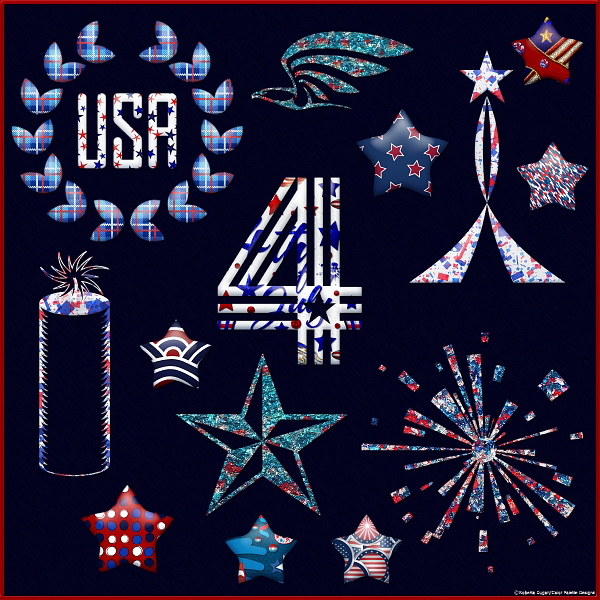 Patriotic Bliss PS Layer Styles (CU4CU) - Click Image to Close