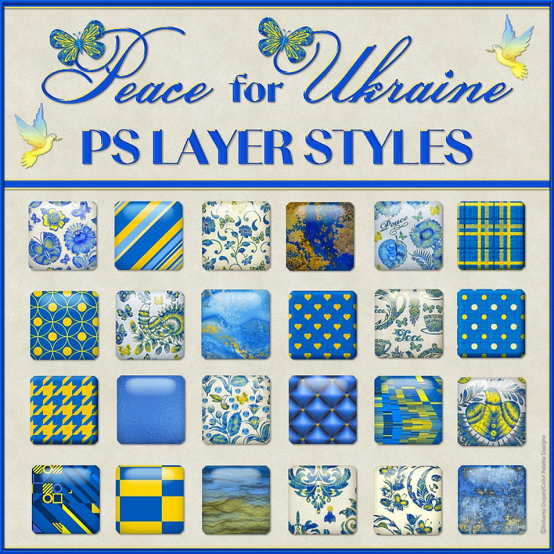 "Peace for Ukraine" PS Layer Styles (CU4CU) - Click Image to Close