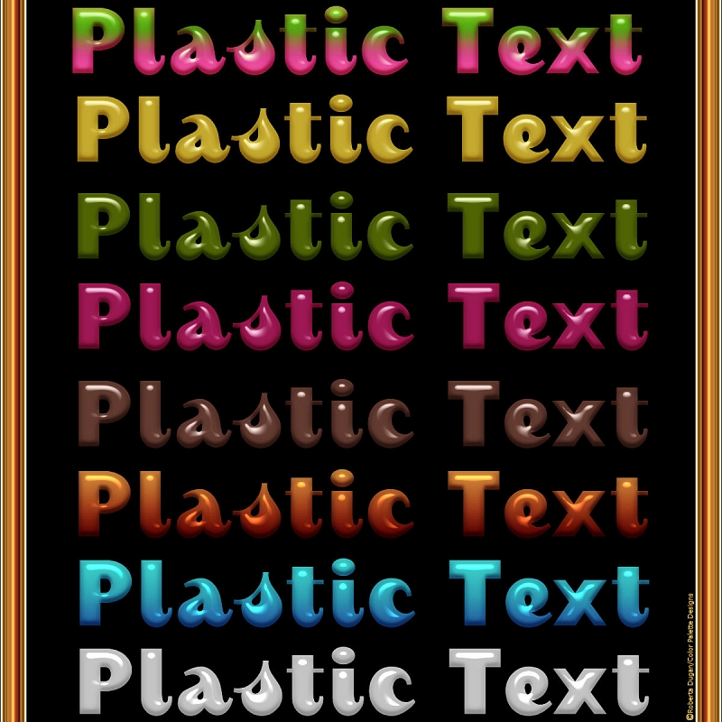Plastic Text PS Layer Styles (CU4CU) - Click Image to Close