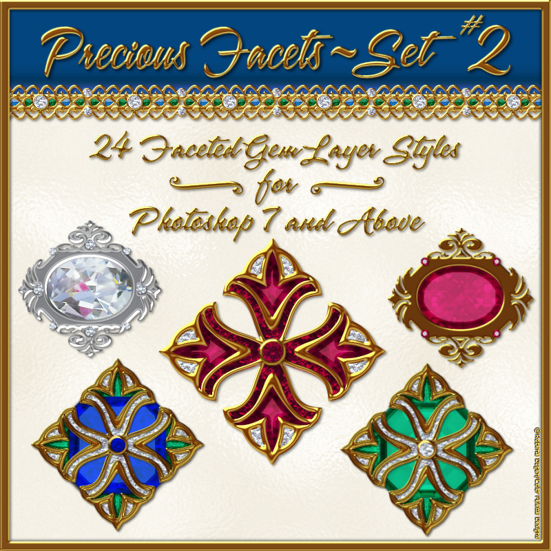 Bling! Precious Facets Set #2 PS Layer Styles (CU4CU) - Click Image to Close