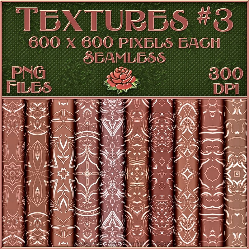 Ornamental Rose Gold Seamless Textures & PS Patterns (CU4CU) - Click Image to Close