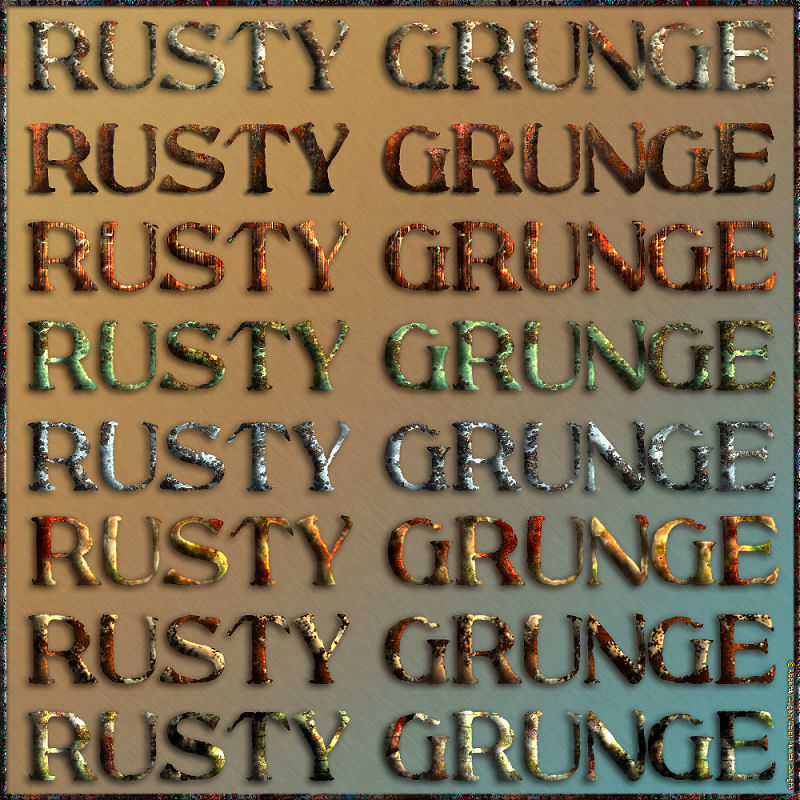 Rusty Grunge PS Layer Styles (CU4CU) - Click Image to Close