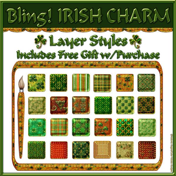 Bling! "Irish Charm" PS Layer Styles (CU4CU) - Click Image to Close