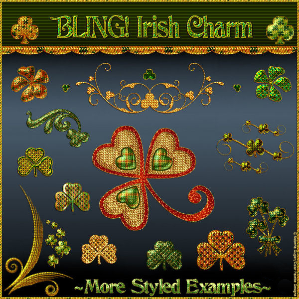 Bling! "Irish Charm" PS Layer Styles (CU4CU) - Click Image to Close