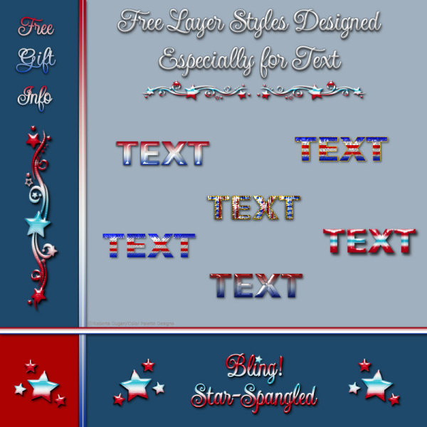 Bling! Star Spangled PS Layer Styles (CU4CU) - Click Image to Close