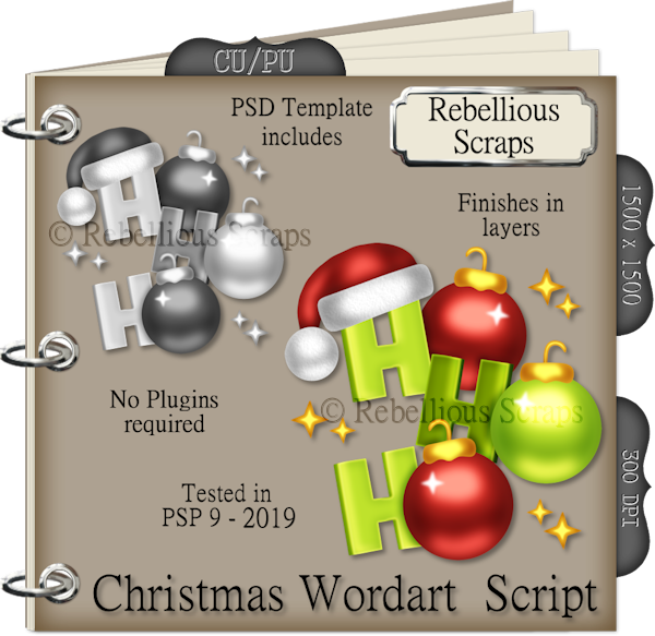 CHRISTMAS WORDART (FS/CU/TEMPLATE/SCRIPT) - Click Image to Close