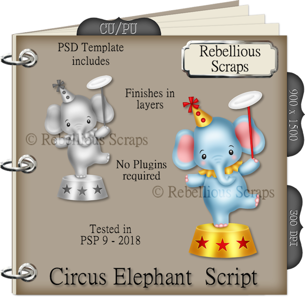 CIRCUS ELEPHANT (FS/CU/TEMPLATE/SCRIPT) - Click Image to Close