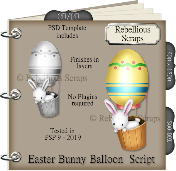 EASTER BUNNY BALLOON (FS/CU/TEMPLATE/SCRIPT) - Click Image to Close