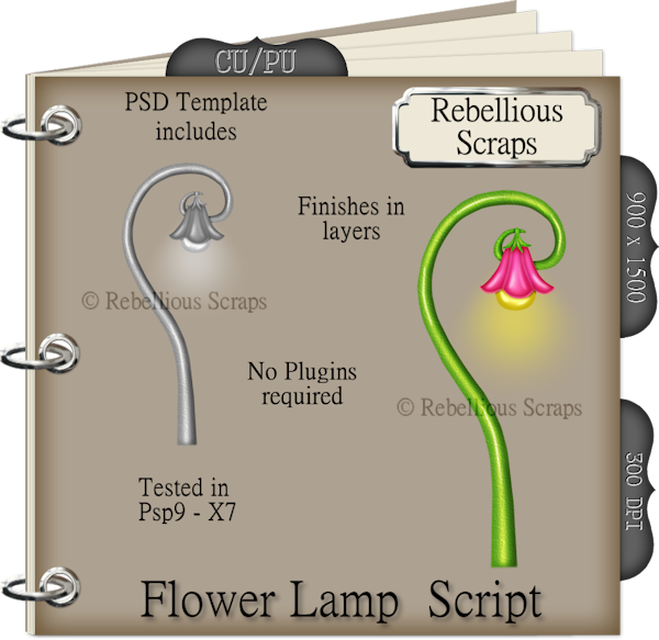 FLOWER LAMP (FS/CU/TEMPLATE/SCRIPT) - Click Image to Close