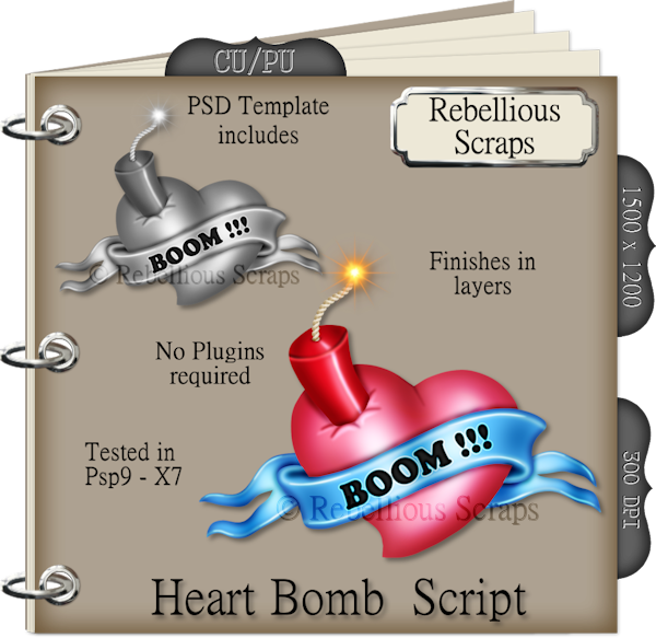 HEART BOMB (FS/CU/TEMPLATE/SCRIPT) - Click Image to Close