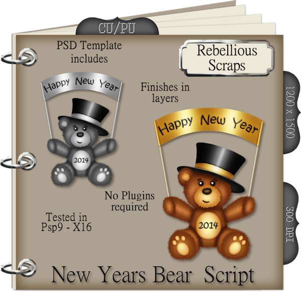 NEW YEARS BEAR (FS/CU/TEMPLATE/SCRIPT) - Click Image to Close