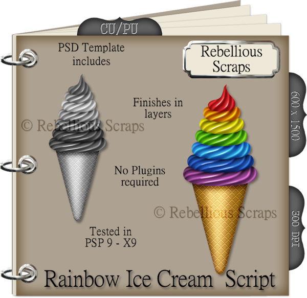 RAINBOW ICE CREAM (FS/CU/TEMPLATE/SCRIPT) - Click Image to Close