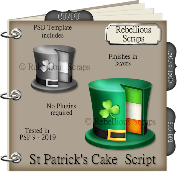 ST PATRICK'S CAKE (FS/CU/TEMPLATE/SCRIPT) - Click Image to Close