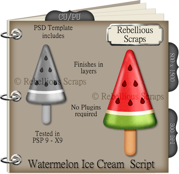 WATERMELON ICE CREAM (FS/CU/TEMPLATE/SCRIPT) - Click Image to Close