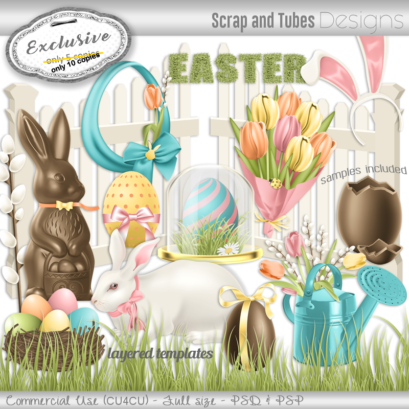 EXCLUSIVE ~ Easter Grayscale Templates 2 - Click Image to Close