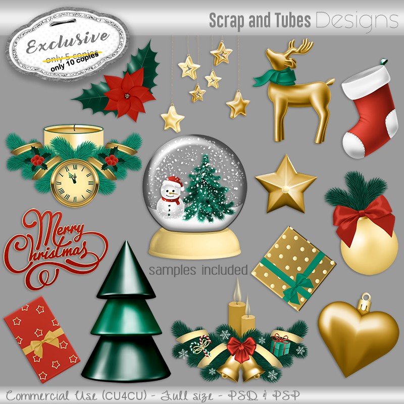 EXCLUSIVE ~ Holiday Grayscale Templates 1 - Click Image to Close