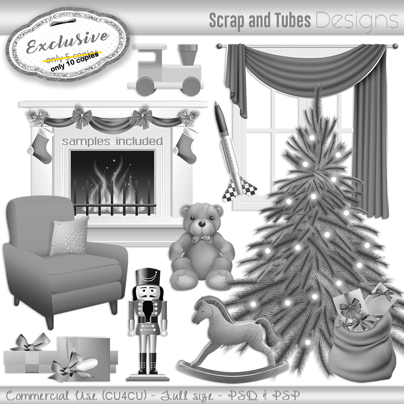 EXCLUSIVE ~ Holiday Grayscale Templates 2 - Click Image to Close