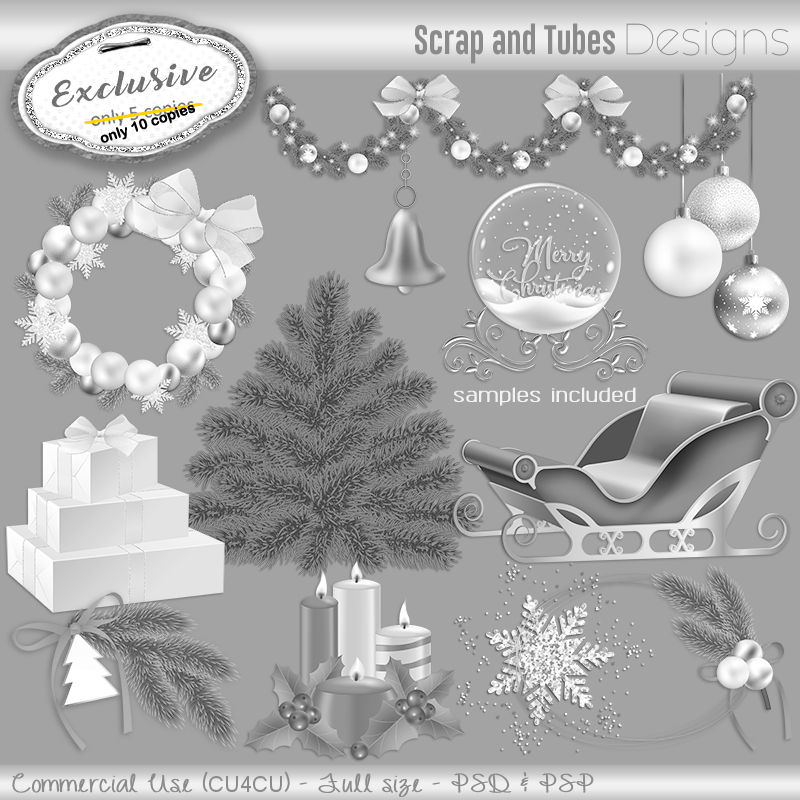 EXCLUSIVE ~ Holiday Grayscale Templates 4 - Click Image to Close