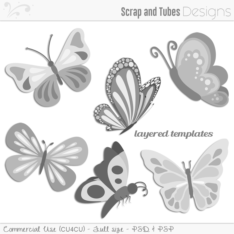Butterflies Templates 1 - Click Image to Close