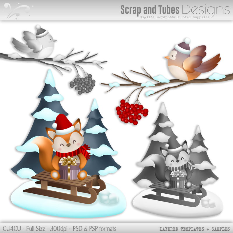 Cute Grayscale Winter Templates - Click Image to Close