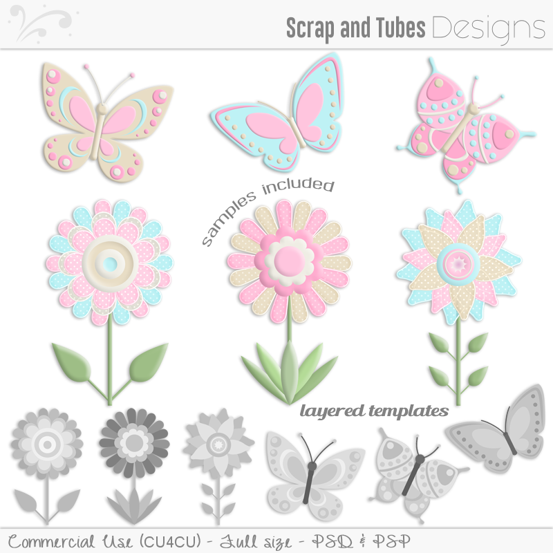 Flower And Butterfly Templates - Click Image to Close