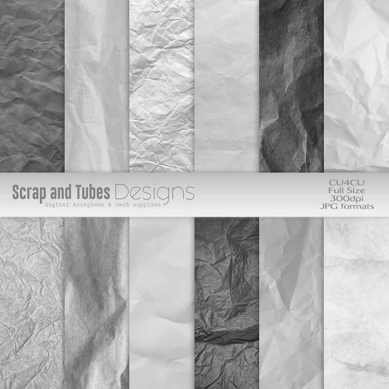 Grayscale Crumpled Papers - Click Image to Close